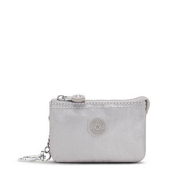 Plecaki Kipling Creativity Mini Metallic Pouch Keychain Srebrne | PL 1114WN